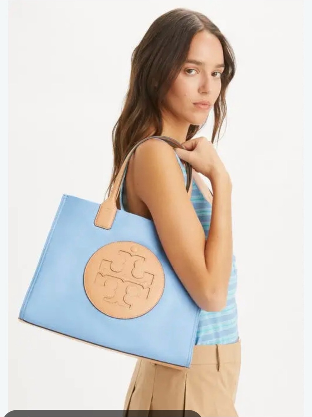 Tory Burch Small Ella Tote in Dauphin Blue
